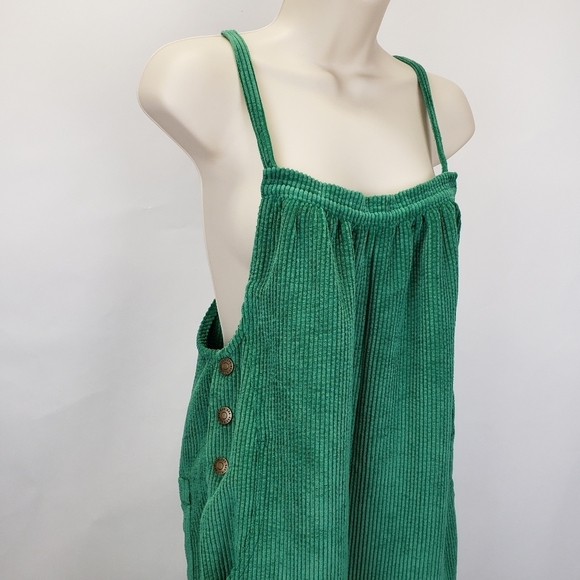 BDG Georgie Corduroy Overall green size XS NEW - Picture 4 of 13